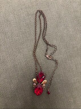 Sorrelli Ruby Red Crystal Pendant Necklace